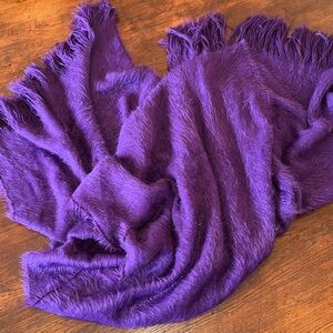 Long wide soft scarf or shawl, purple